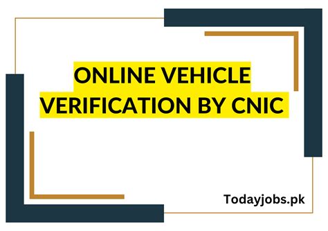 vehicle verification online sindh cnic